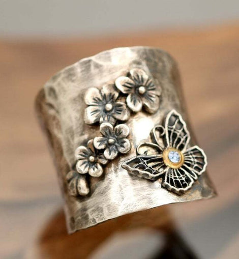 Vintage Butterfly Diamond Ring