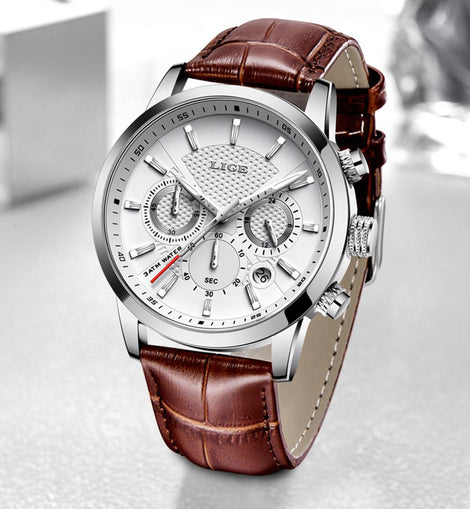 New Top Brand Luxury Casual Leather Quartz Watch