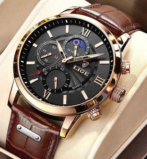 New Top Brand Luxury Leather Casual Quartz Watch
