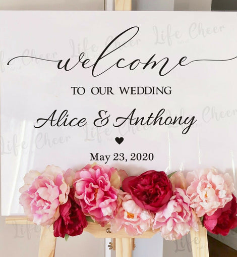 Welcome Wedding Sign Vinyl Sticker