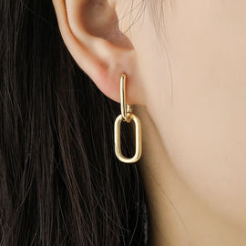 Women Simple Metal Style Detachable Earrings