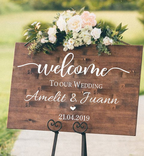 Welcome Wedding Sign Stickers
