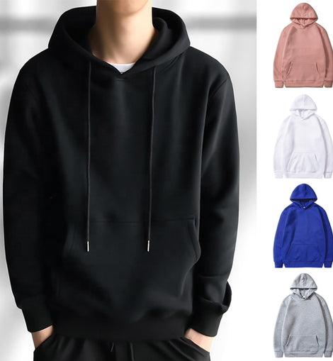 Autumn Casual Loose Pocket Polyester Hooded