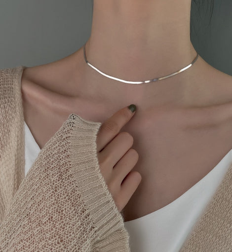 925 Sterling Silver Clavicle Necklace